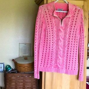 Womens sweater with partial zip